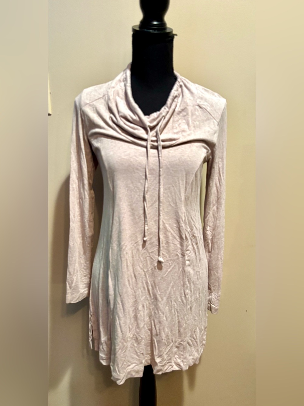 Salaam Long Sleeve cowl neck pullover tunic minidress size Small